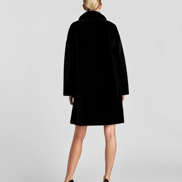 NWT Zara luxury timeless plush faux fur coat - Picture 7 of 16